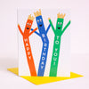 wacky waving inflatable tube man birthday card, wacky wavers birthday card, inflatable tube man birthday card