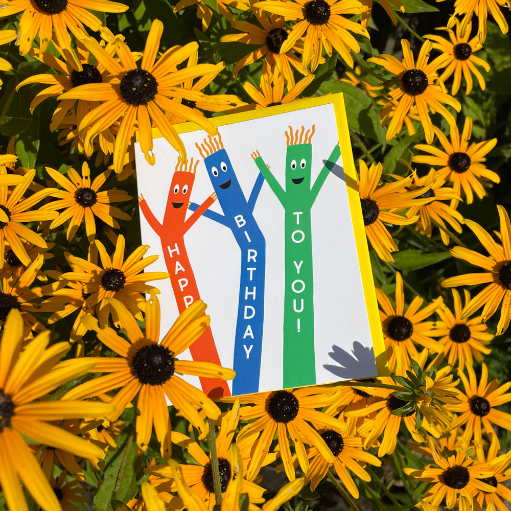 wacky waving inflatable tube man birthday card, wacky wavers birthday ...