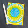 neon thank you card, colorful thank you card, so much gratitude thank you card