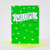 gender neutral baby shower card, green new baby card by exit343design
