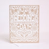 on your wedding day white papel picado inspired wedding card
