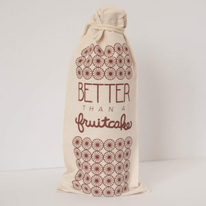 wine gift bag, holiday gift, better than a fruitcake Christmas gift idea